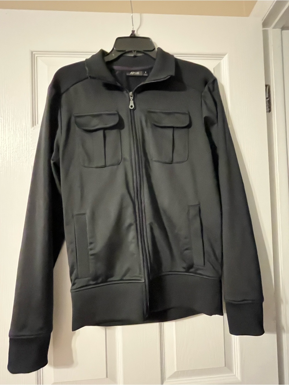 Apt. 9 Black Zip-Up Lightweight Shirt Jacket